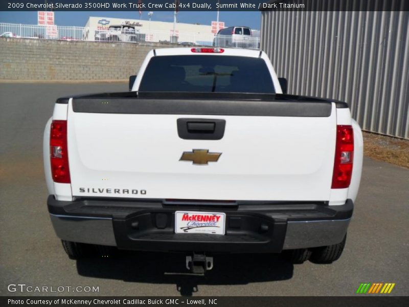 Summit White / Dark Titanium 2009 Chevrolet Silverado 3500HD Work Truck Crew Cab 4x4 Dually