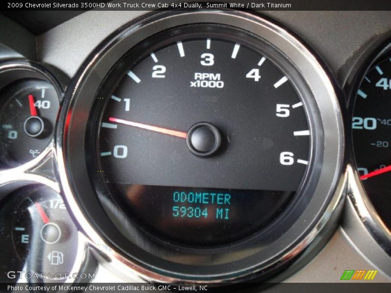 Summit White / Dark Titanium 2009 Chevrolet Silverado 3500HD Work Truck Crew Cab 4x4 Dually