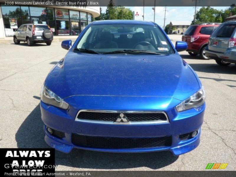 Electric Blue Pearl / Black 2008 Mitsubishi Lancer GTS