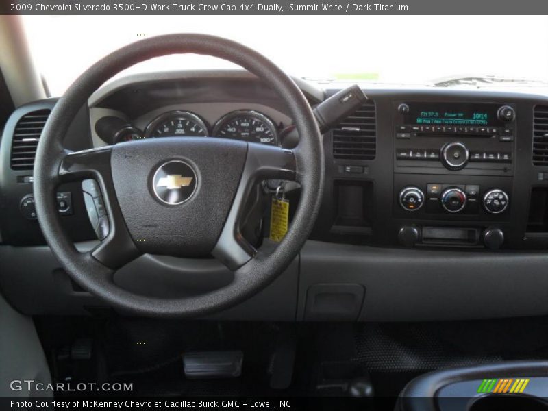 Summit White / Dark Titanium 2009 Chevrolet Silverado 3500HD Work Truck Crew Cab 4x4 Dually