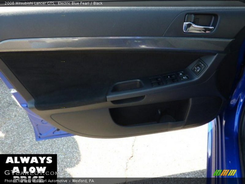Electric Blue Pearl / Black 2008 Mitsubishi Lancer GTS