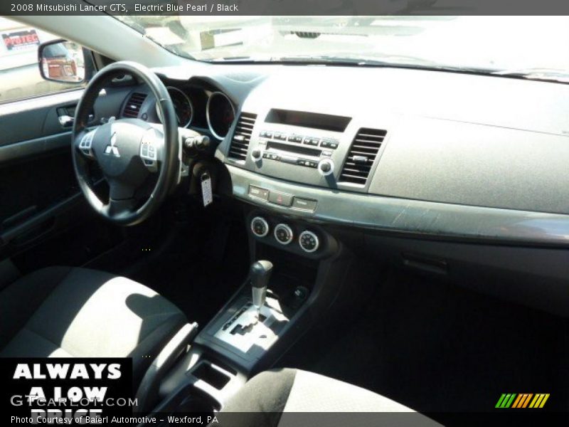 Electric Blue Pearl / Black 2008 Mitsubishi Lancer GTS