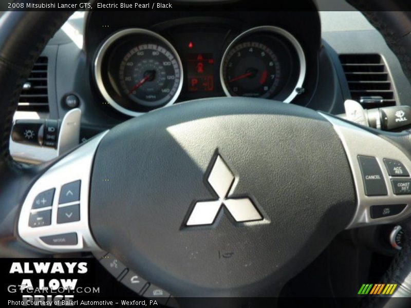Electric Blue Pearl / Black 2008 Mitsubishi Lancer GTS