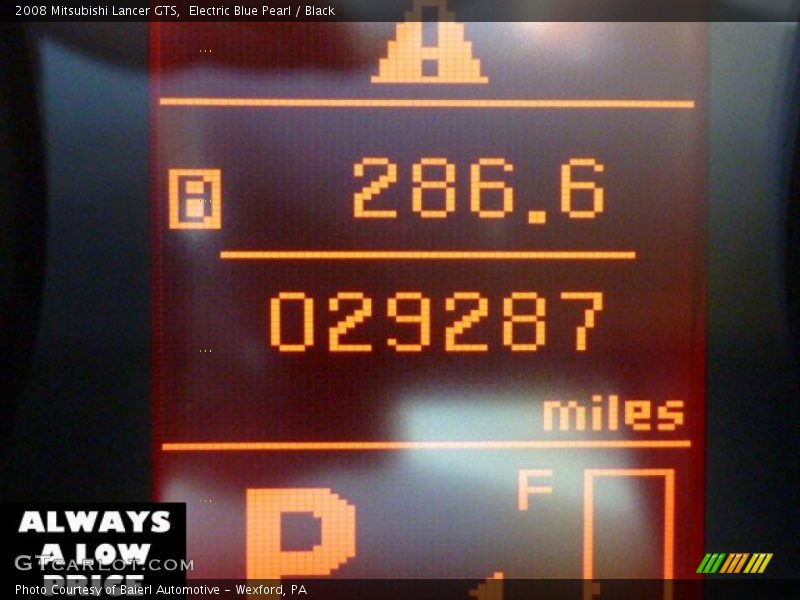 Electric Blue Pearl / Black 2008 Mitsubishi Lancer GTS