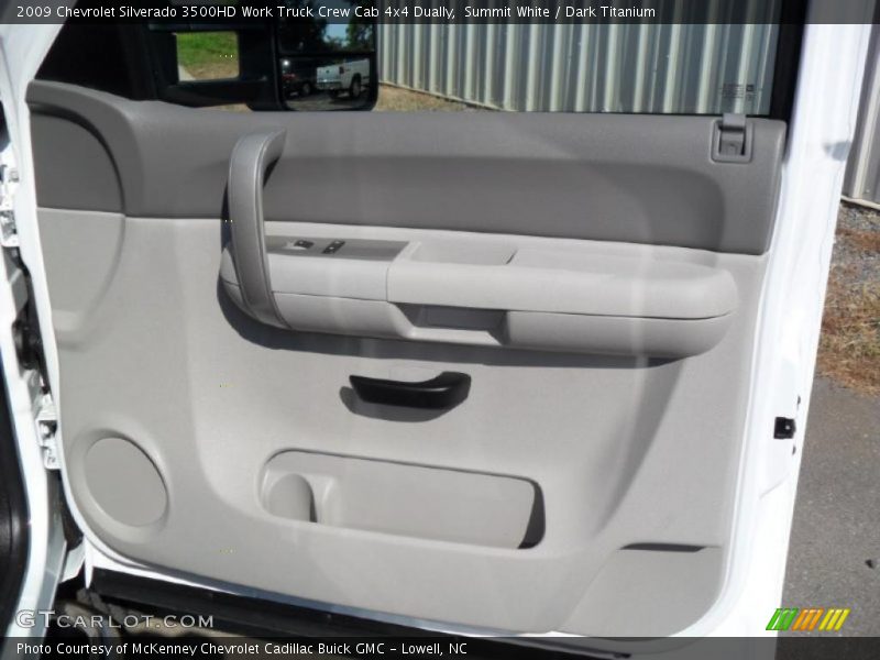 Summit White / Dark Titanium 2009 Chevrolet Silverado 3500HD Work Truck Crew Cab 4x4 Dually