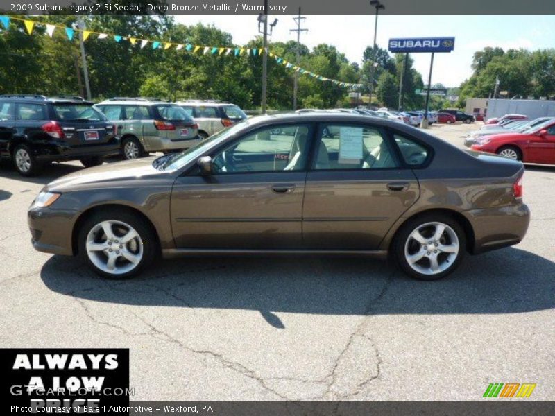 Deep Bronze Metallic / Warm Ivory 2009 Subaru Legacy 2.5i Sedan
