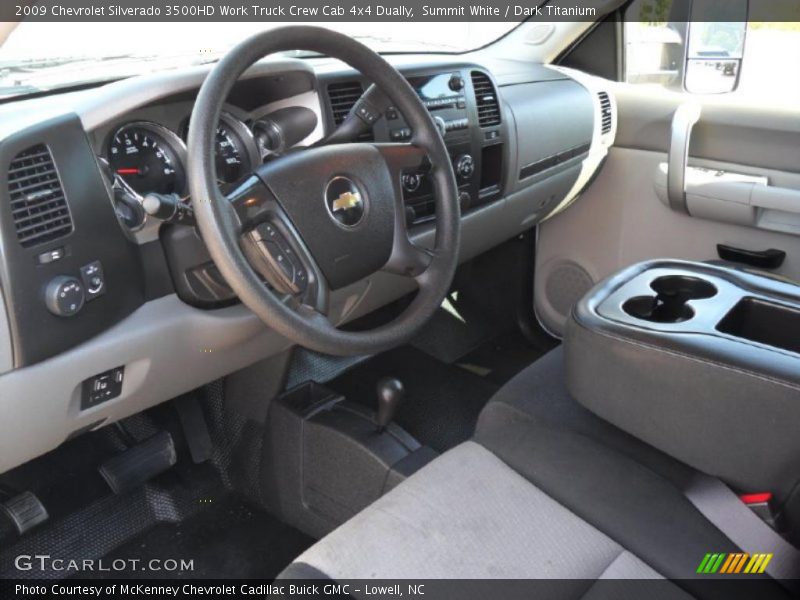 Summit White / Dark Titanium 2009 Chevrolet Silverado 3500HD Work Truck Crew Cab 4x4 Dually