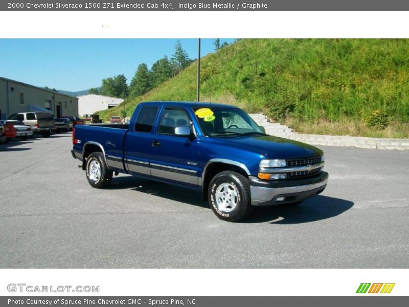 Indigo Blue Metallic / Graphite 2000 Chevrolet Silverado 1500 Z71 Extended Cab 4x4