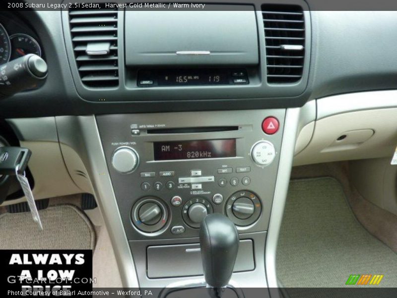 Harvest Gold Metallic / Warm Ivory 2008 Subaru Legacy 2.5i Sedan