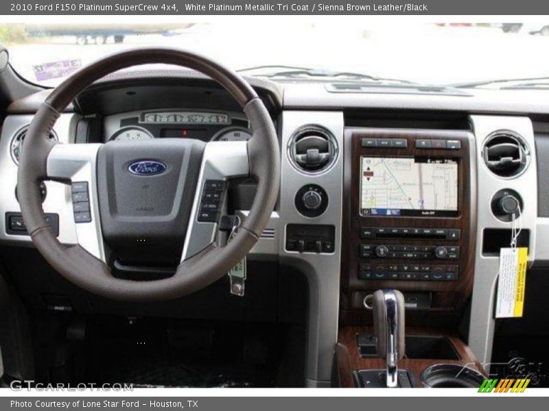 White Platinum Metallic Tri Coat / Sienna Brown Leather/Black 2010 Ford F150 Platinum SuperCrew 4x4