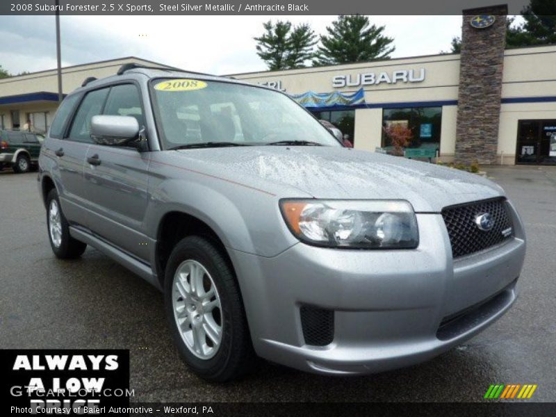 Steel Silver Metallic / Anthracite Black 2008 Subaru Forester 2.5 X Sports