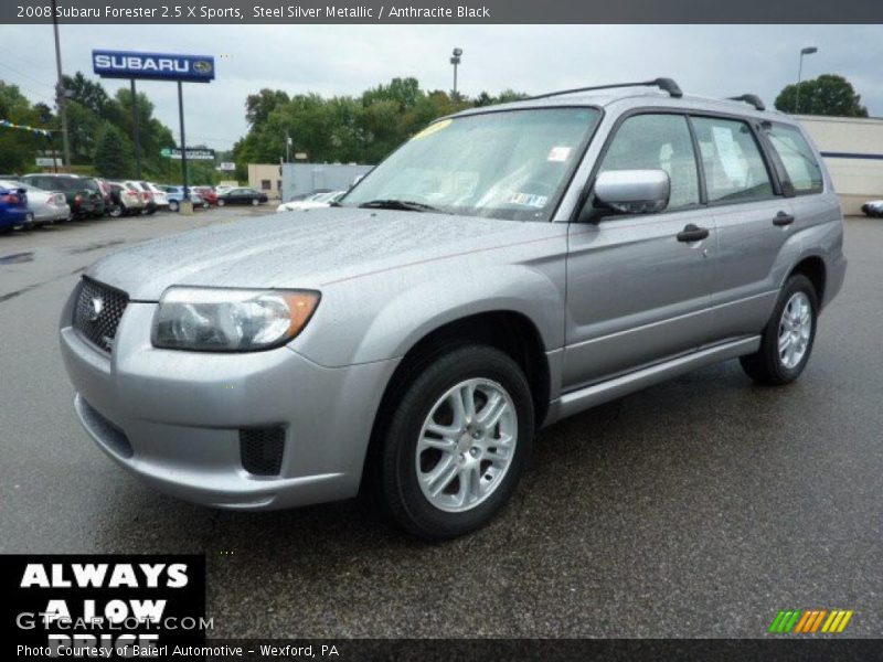 Steel Silver Metallic / Anthracite Black 2008 Subaru Forester 2.5 X Sports