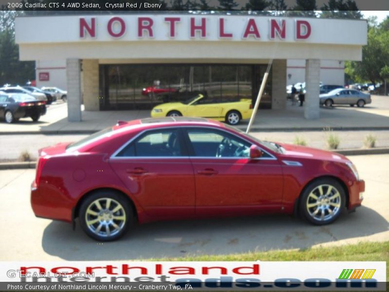 Crystal Red / Ebony 2009 Cadillac CTS 4 AWD Sedan