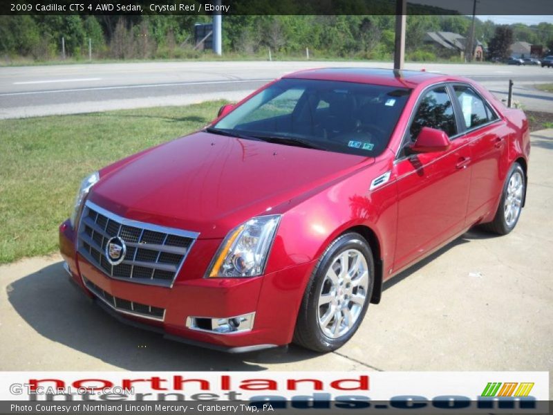Crystal Red / Ebony 2009 Cadillac CTS 4 AWD Sedan