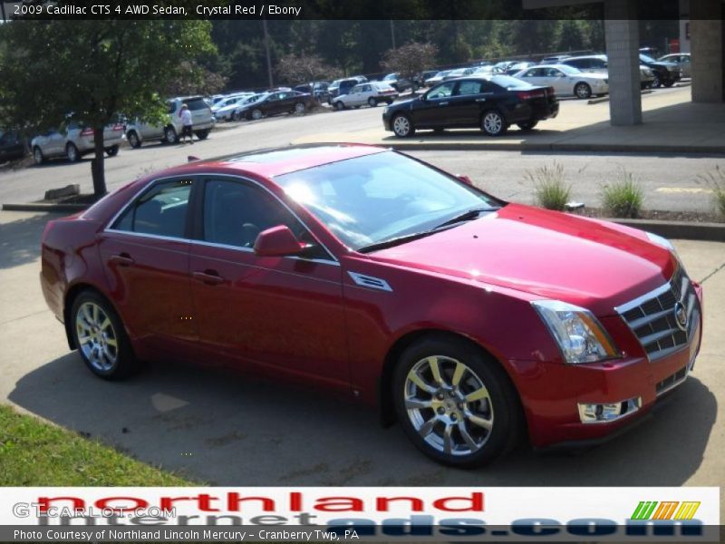 Crystal Red / Ebony 2009 Cadillac CTS 4 AWD Sedan