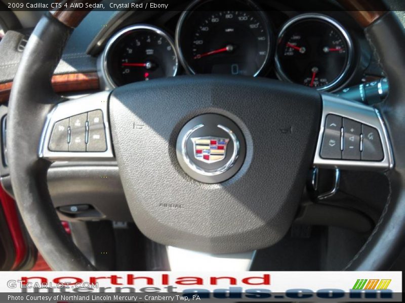 Crystal Red / Ebony 2009 Cadillac CTS 4 AWD Sedan