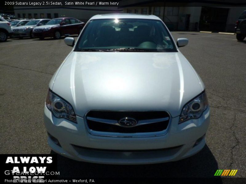 Satin White Pearl / Warm Ivory 2009 Subaru Legacy 2.5i Sedan