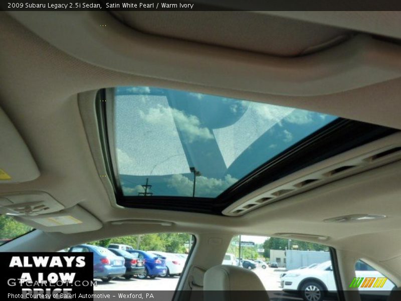 Satin White Pearl / Warm Ivory 2009 Subaru Legacy 2.5i Sedan