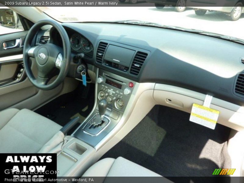 Satin White Pearl / Warm Ivory 2009 Subaru Legacy 2.5i Sedan