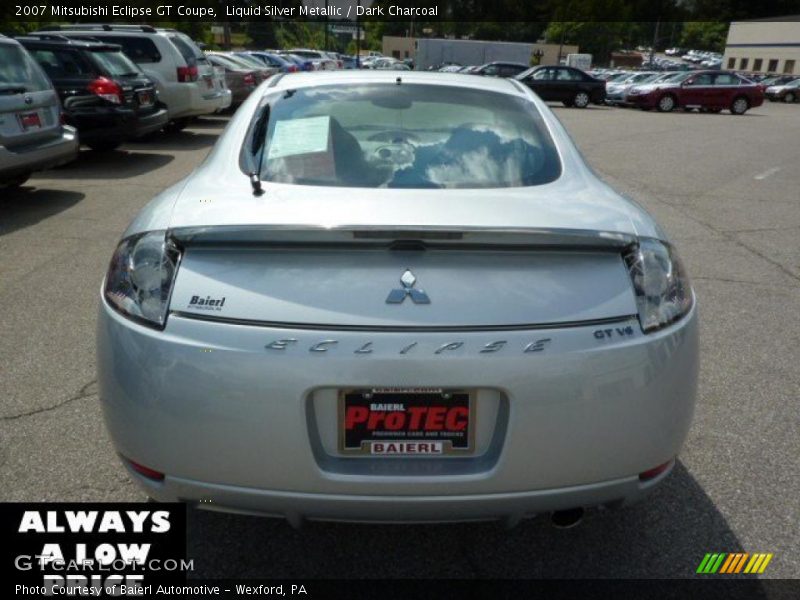 Liquid Silver Metallic / Dark Charcoal 2007 Mitsubishi Eclipse GT Coupe