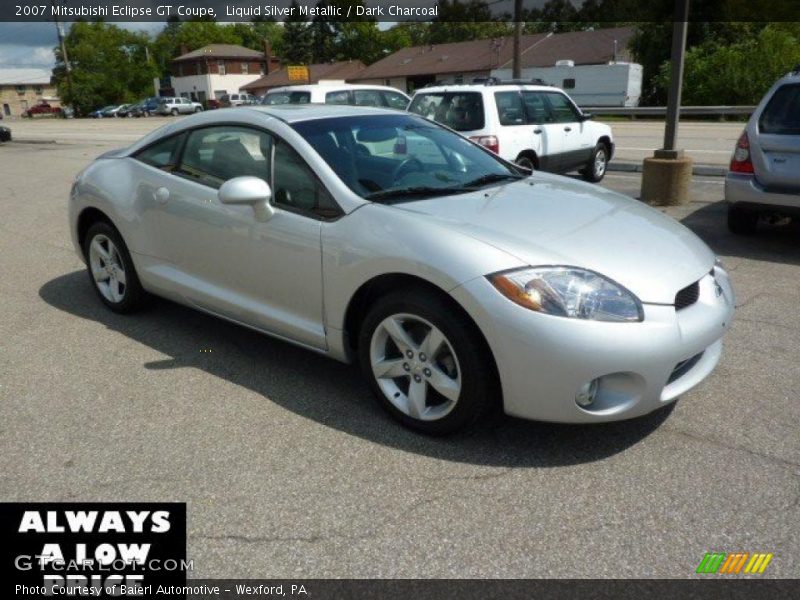 Liquid Silver Metallic / Dark Charcoal 2007 Mitsubishi Eclipse GT Coupe