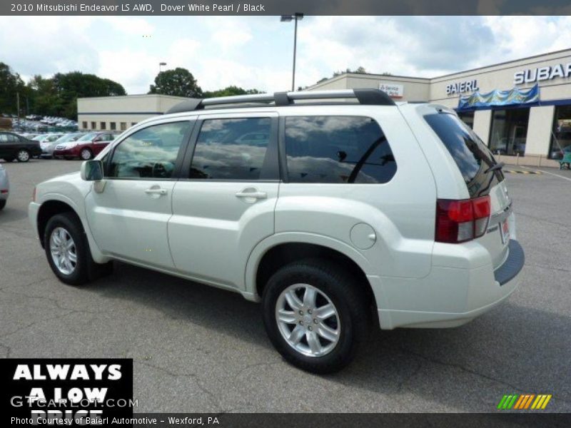 Dover White Pearl / Black 2010 Mitsubishi Endeavor LS AWD