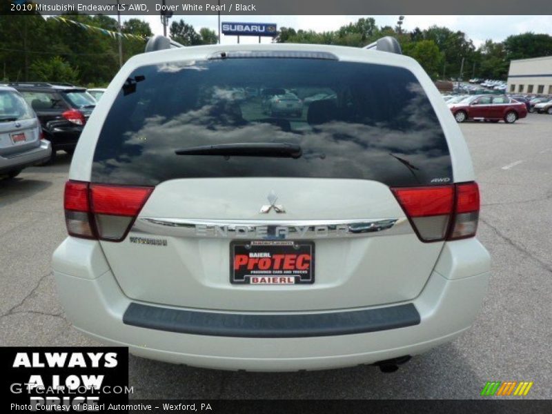 Dover White Pearl / Black 2010 Mitsubishi Endeavor LS AWD