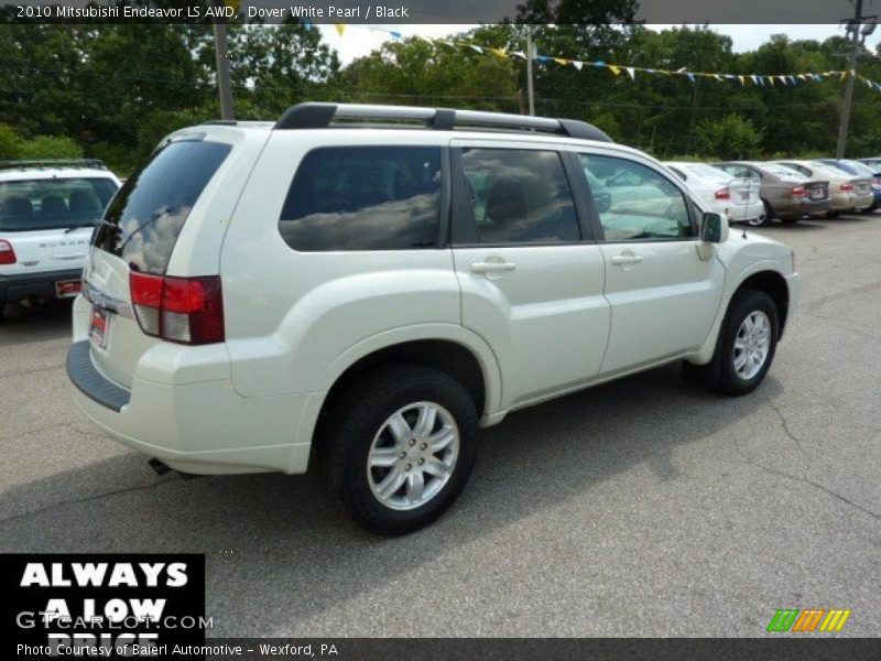 Dover White Pearl / Black 2010 Mitsubishi Endeavor LS AWD