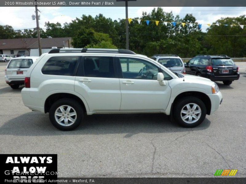 Dover White Pearl / Black 2010 Mitsubishi Endeavor LS AWD