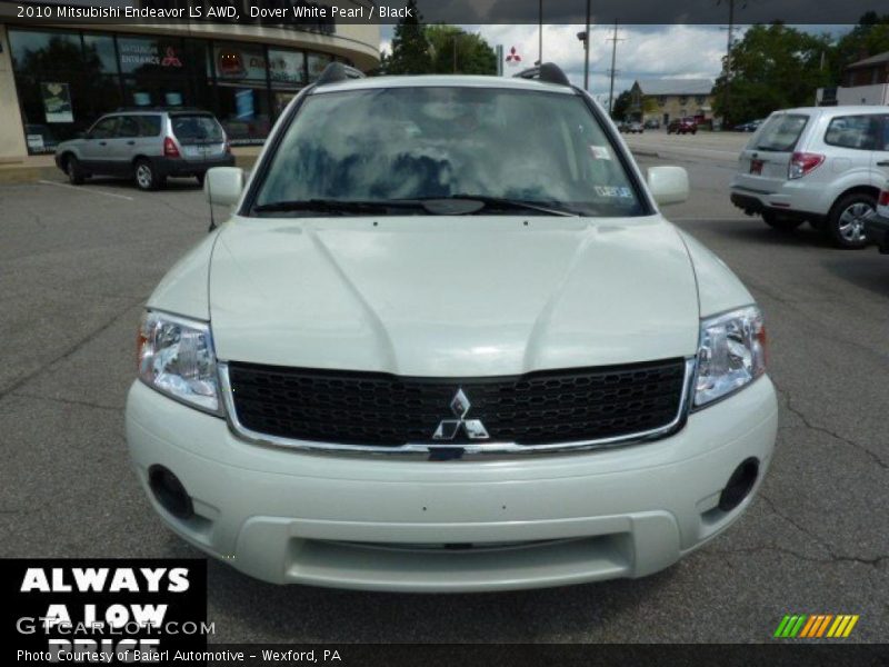 Dover White Pearl / Black 2010 Mitsubishi Endeavor LS AWD