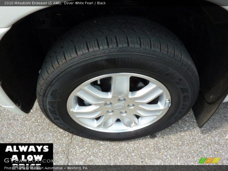 Dover White Pearl / Black 2010 Mitsubishi Endeavor LS AWD