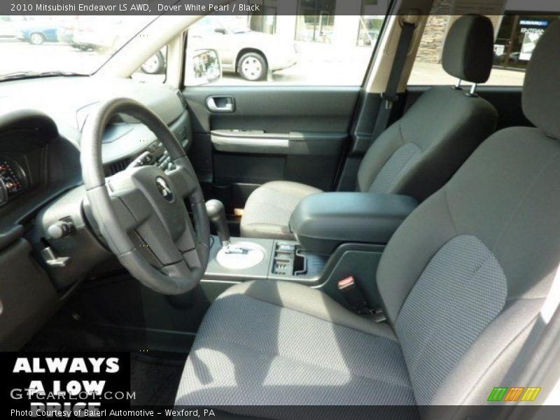 Dover White Pearl / Black 2010 Mitsubishi Endeavor LS AWD