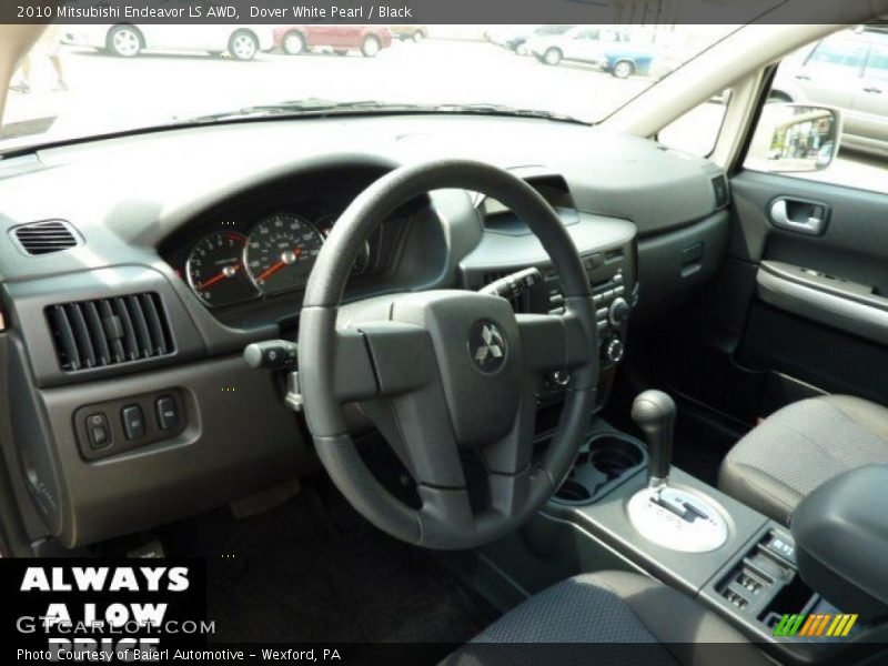 Dover White Pearl / Black 2010 Mitsubishi Endeavor LS AWD