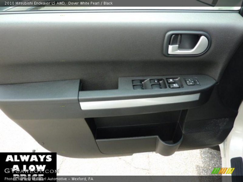 Dover White Pearl / Black 2010 Mitsubishi Endeavor LS AWD