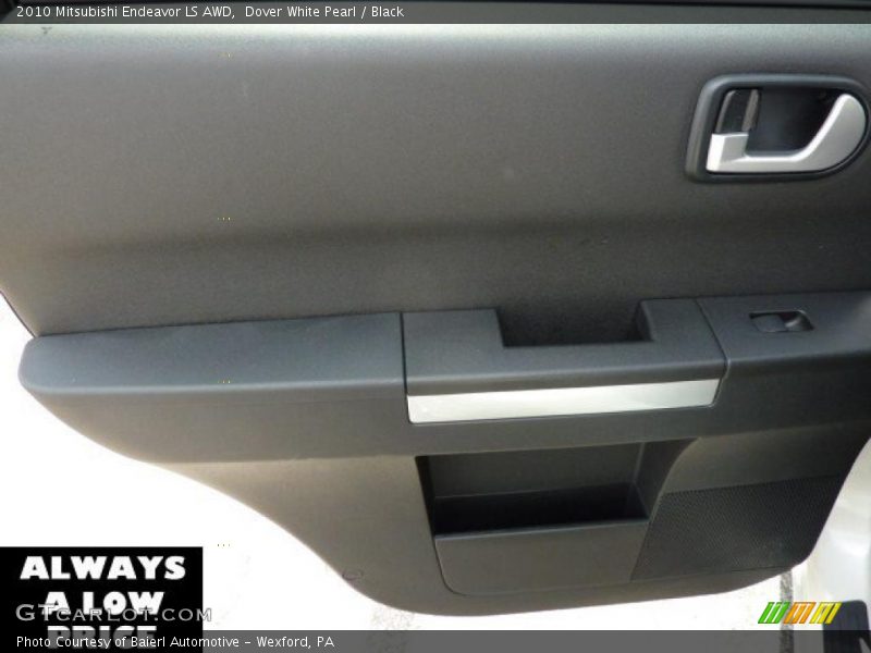 Dover White Pearl / Black 2010 Mitsubishi Endeavor LS AWD