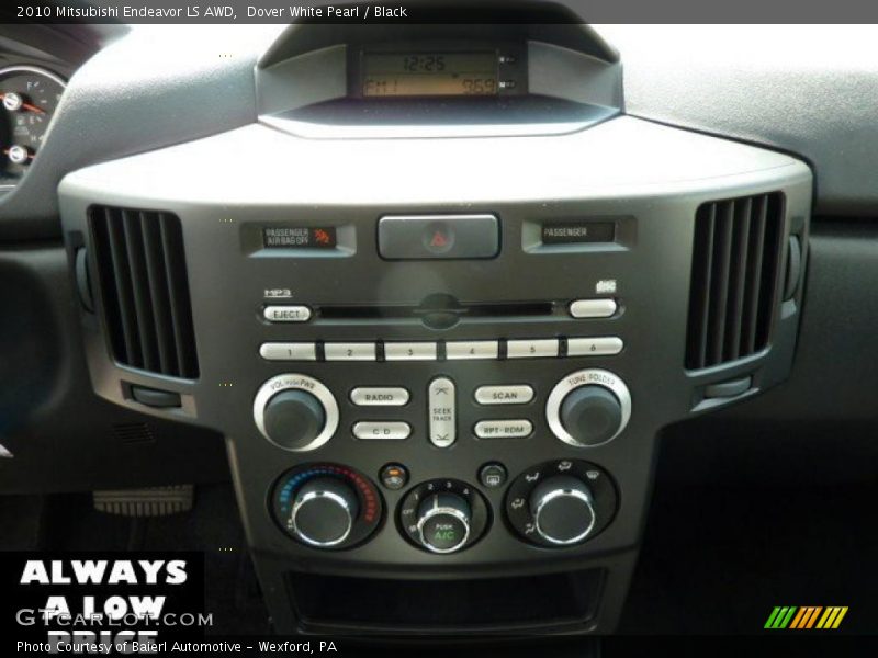 Dover White Pearl / Black 2010 Mitsubishi Endeavor LS AWD