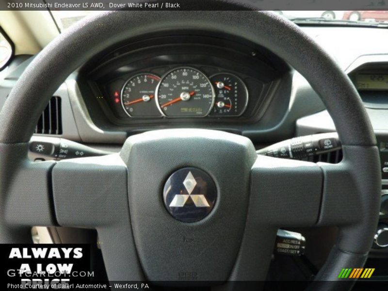 Dover White Pearl / Black 2010 Mitsubishi Endeavor LS AWD