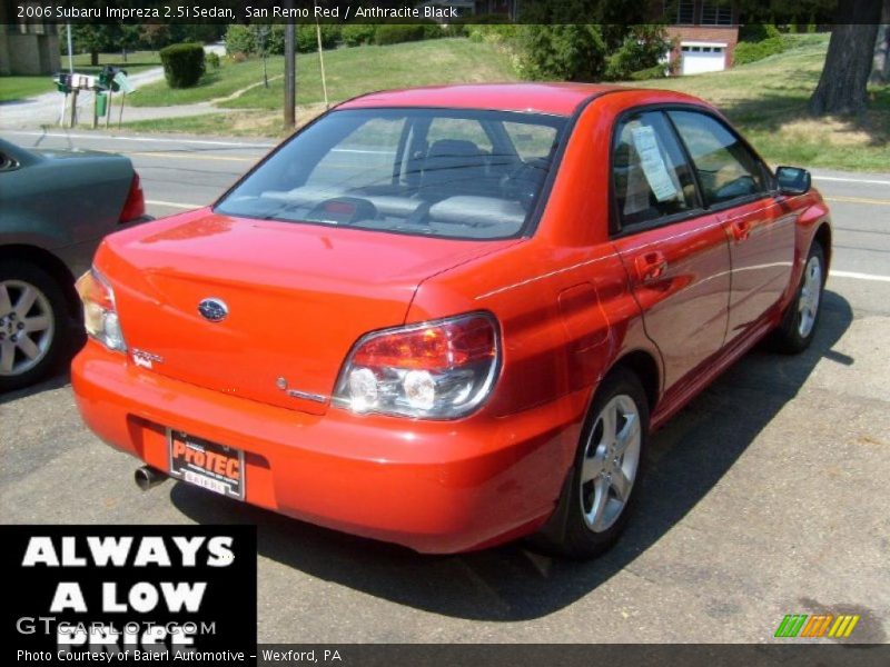 San Remo Red / Anthracite Black 2006 Subaru Impreza 2.5i Sedan