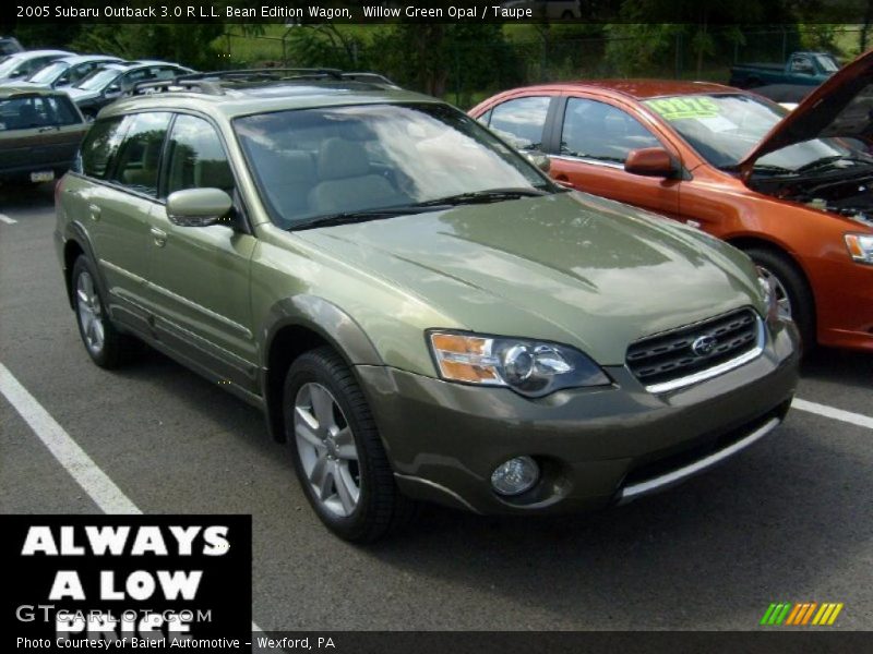 Willow Green Opal / Taupe 2005 Subaru Outback 3.0 R L.L. Bean Edition Wagon
