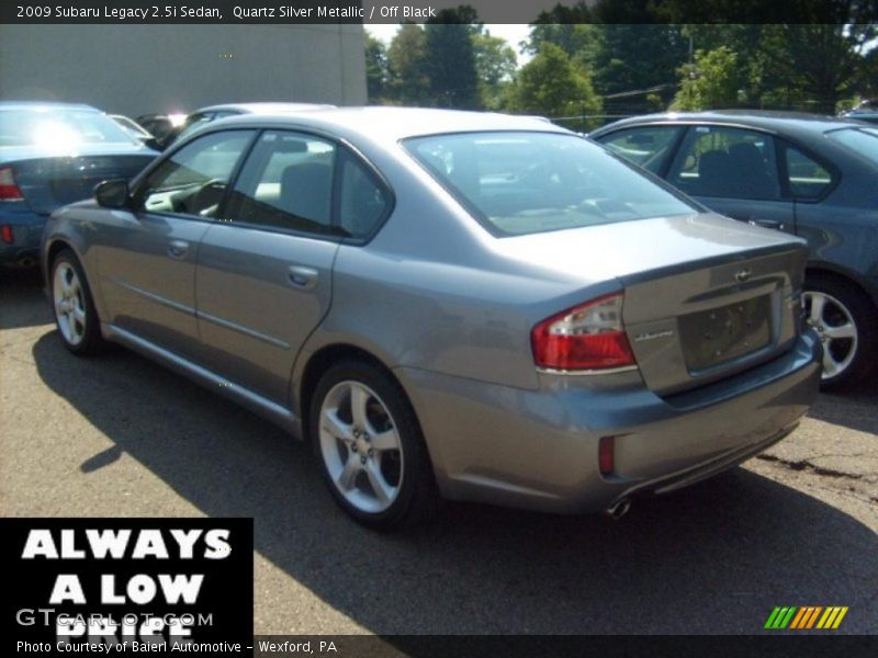 Quartz Silver Metallic / Off Black 2009 Subaru Legacy 2.5i Sedan