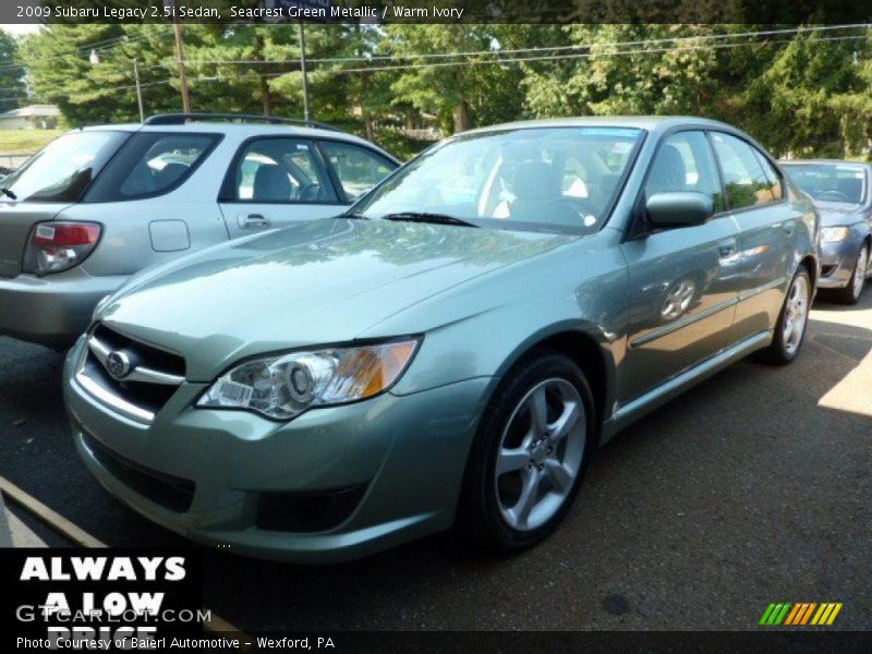 Seacrest Green Metallic / Warm Ivory 2009 Subaru Legacy 2.5i Sedan