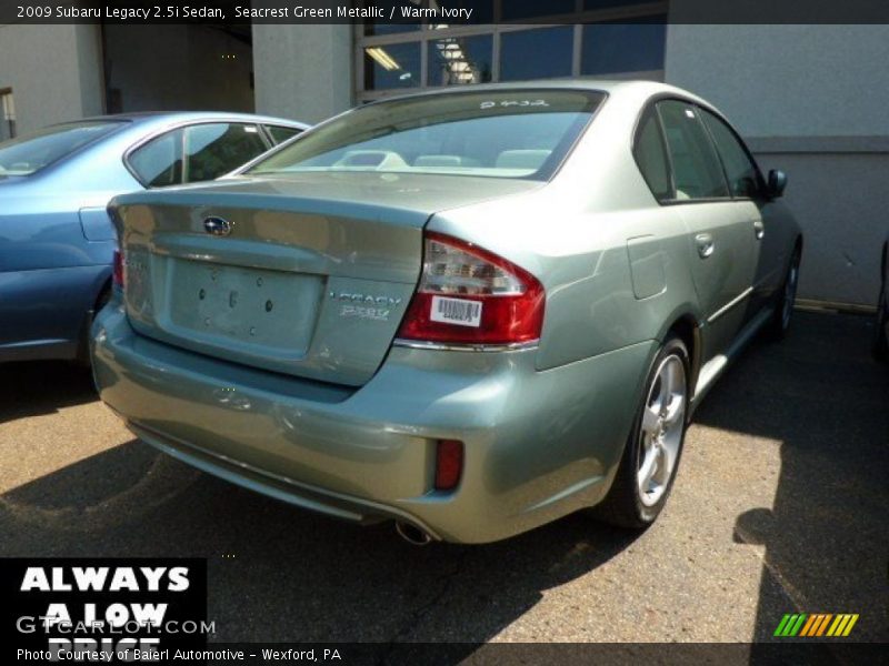 Seacrest Green Metallic / Warm Ivory 2009 Subaru Legacy 2.5i Sedan