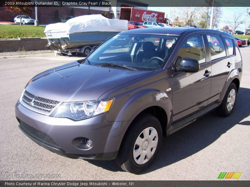 Graphite Gray Pearl / Black 2009 Mitsubishi Outlander ES