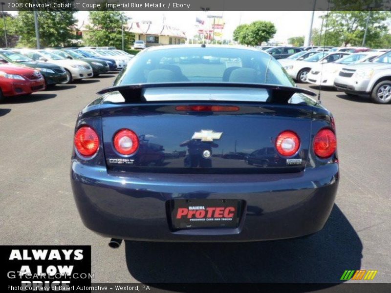 Imperial Blue Metallic / Ebony 2008 Chevrolet Cobalt LT Coupe