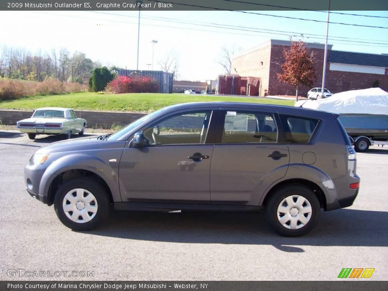 Graphite Gray Pearl / Black 2009 Mitsubishi Outlander ES