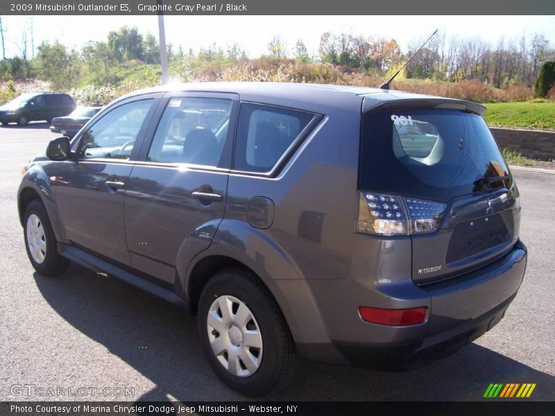 Graphite Gray Pearl / Black 2009 Mitsubishi Outlander ES