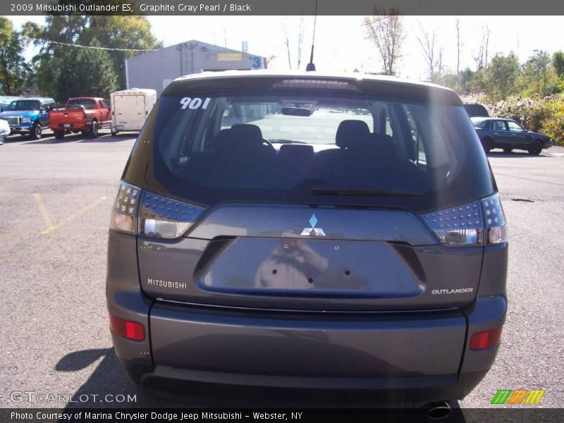 Graphite Gray Pearl / Black 2009 Mitsubishi Outlander ES