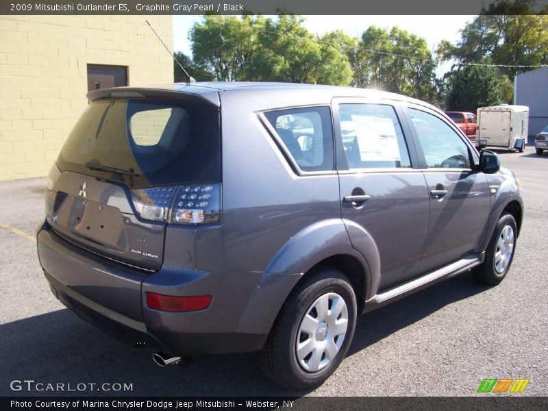 Graphite Gray Pearl / Black 2009 Mitsubishi Outlander ES