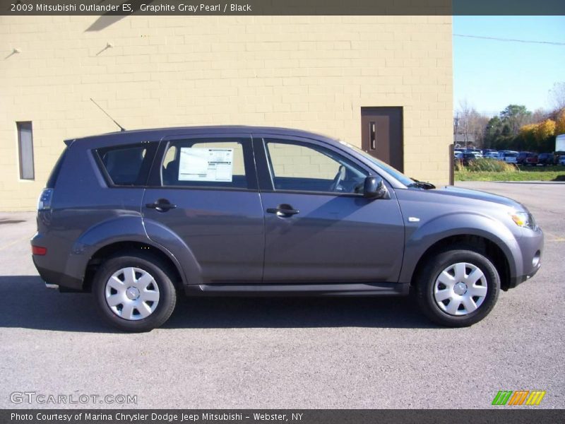 Graphite Gray Pearl / Black 2009 Mitsubishi Outlander ES