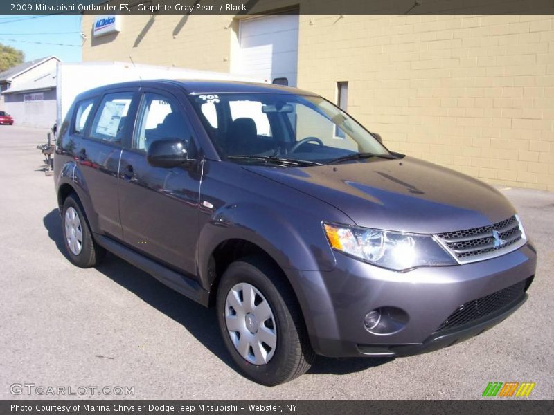 Graphite Gray Pearl / Black 2009 Mitsubishi Outlander ES